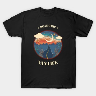 Van Life - Road Trip Psychedelic Design T-Shirt